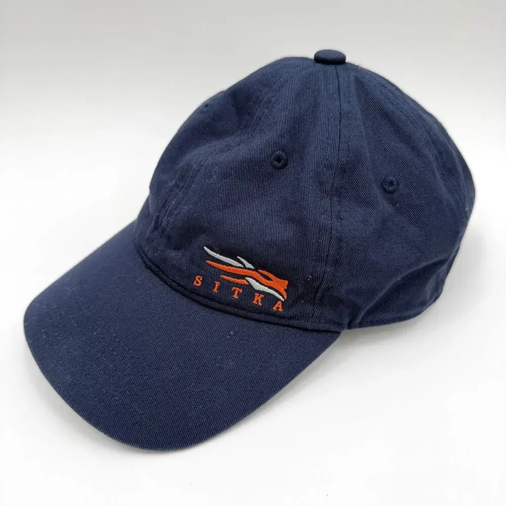 Sitka Hat Cap Gear Badge Icon Lo Pro Profile Fit Strapback Navy Blue 100% Cotton